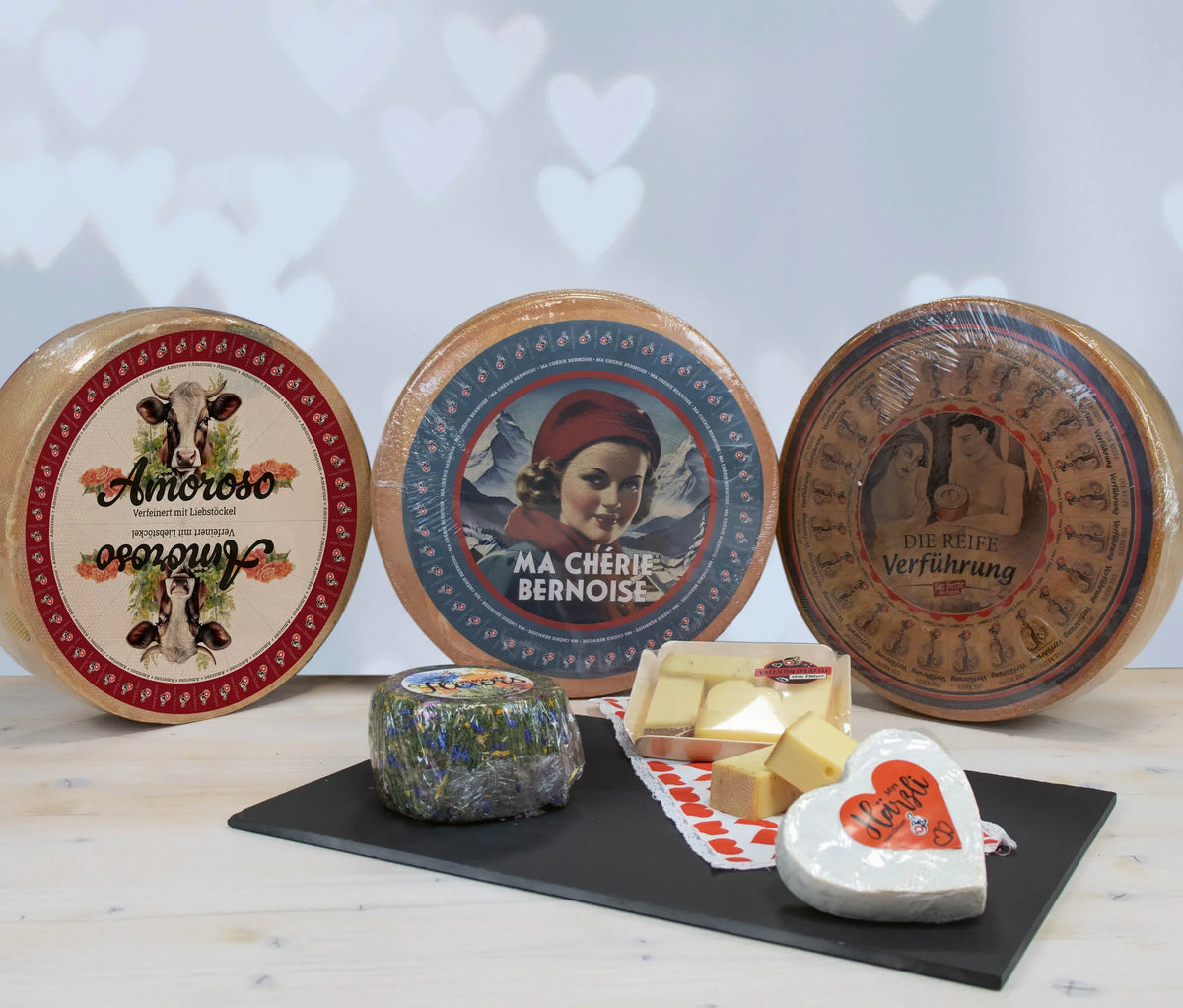 Käse passend für den Valentinstag