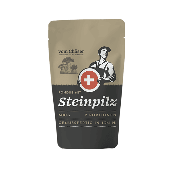 Fondue mit Steinpilz