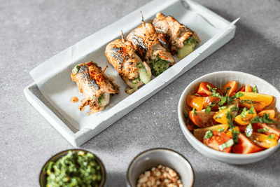 Schweinsnierstück-Rölleli gefüllt mit Pesto