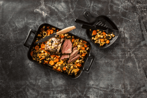 Weihnachtsbraten mit Ofengemüse