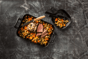 Weihnachtsbraten mit Ofengemüse
