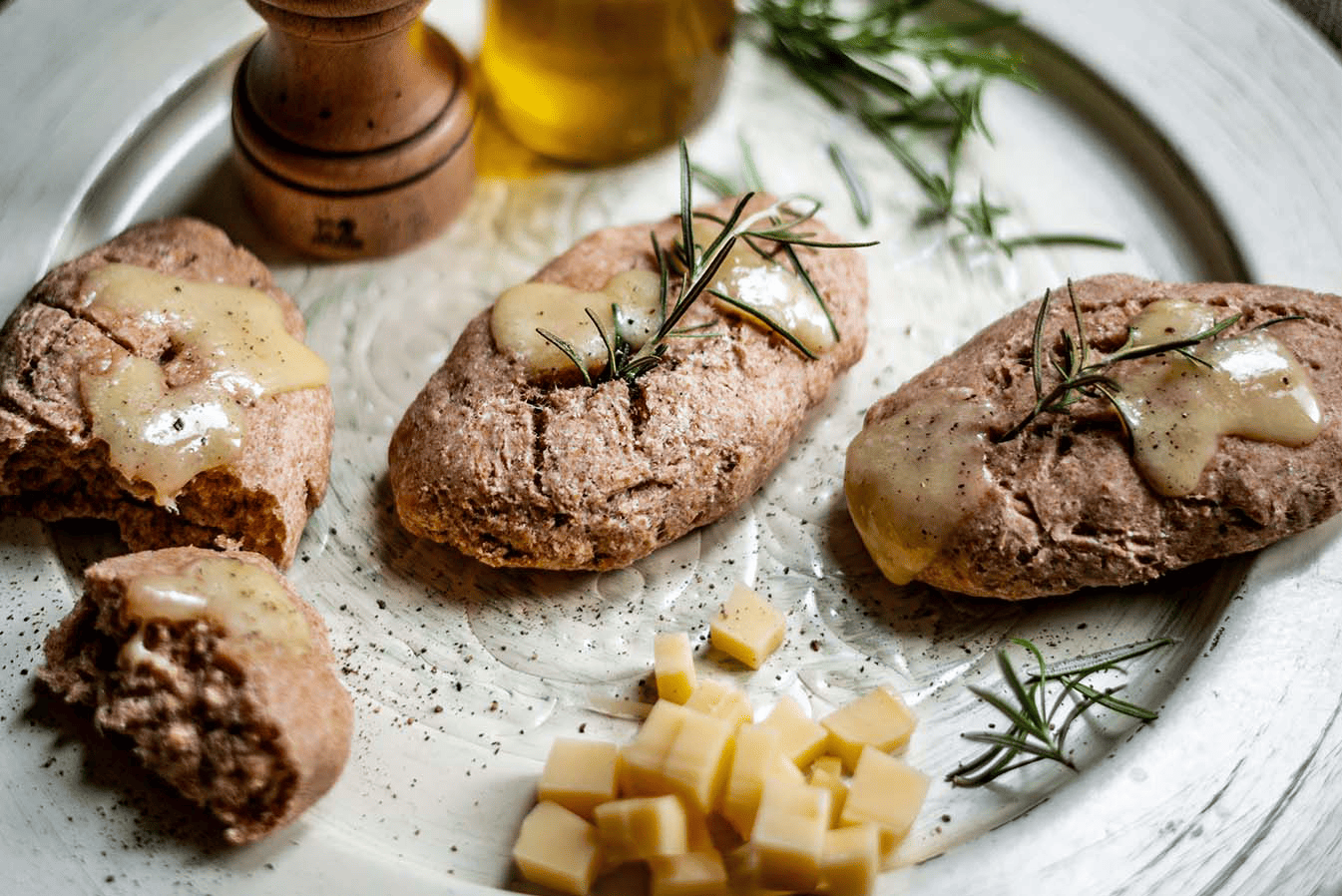 Dinkel-Käse Ciabattas