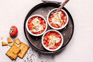 Erdbeertörtchen mit Camembert