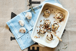 Gefüllte Champignons mit Speck und Käse